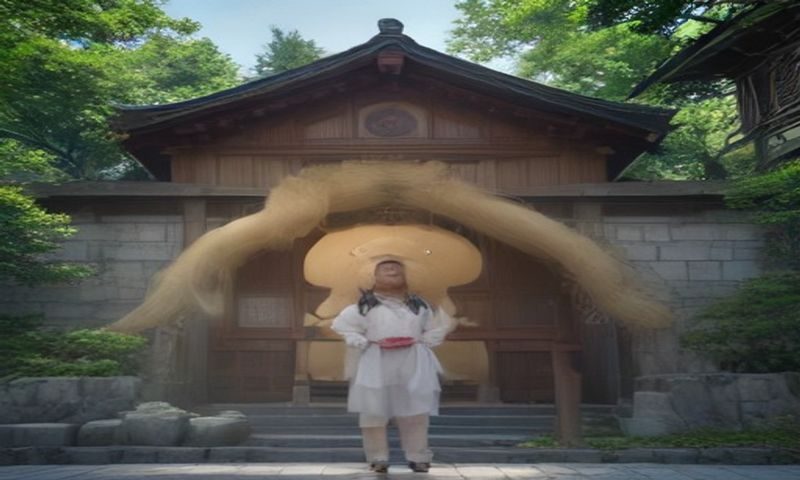 吉泽明步人物档案数据看板风格插图，天蓝色界面展示人物关键信息卡片，专业门户风格，信息密度高